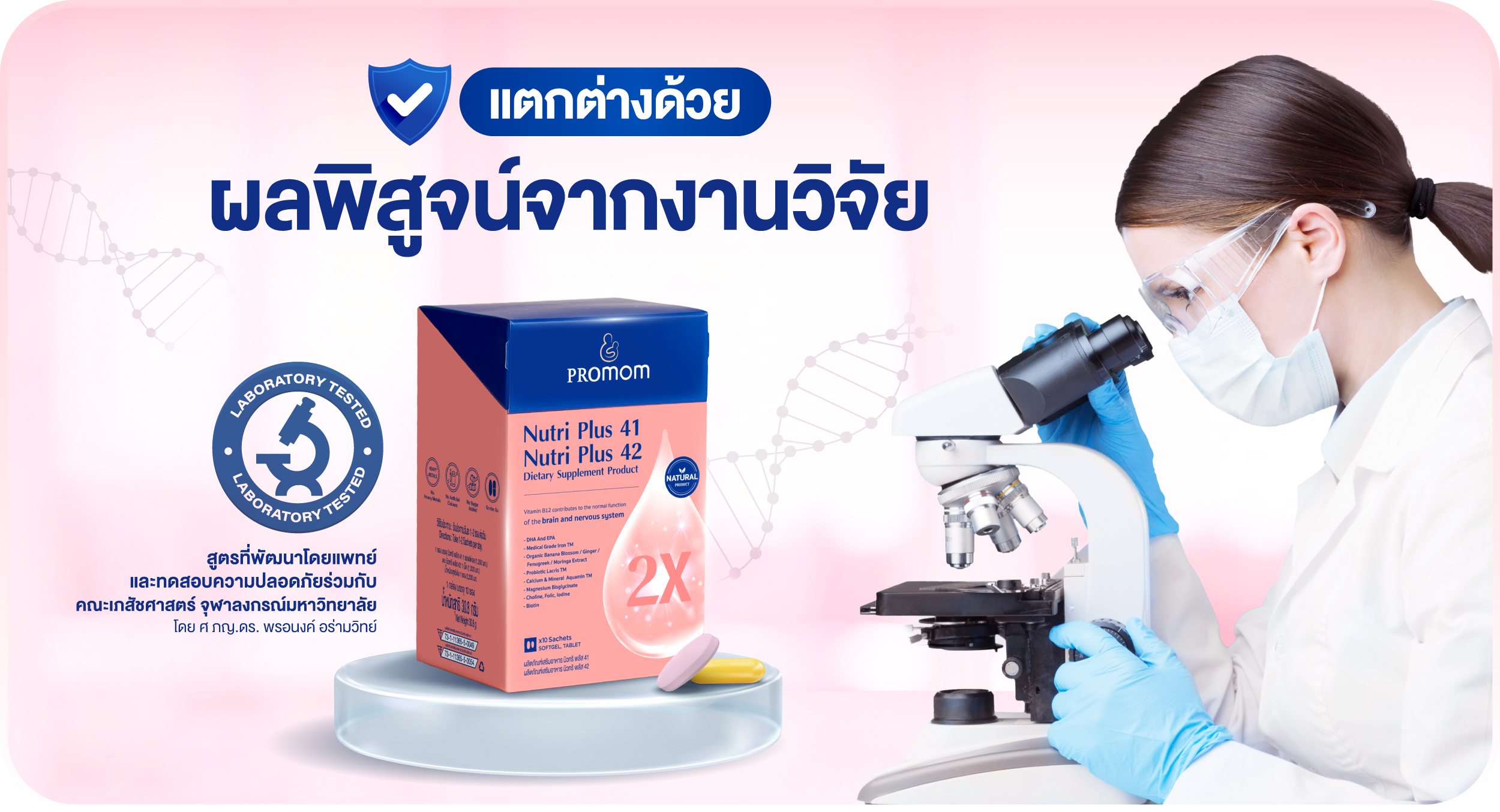 Nutri Plus 41|42 แตกต่างด้วยผลพิสูจน์จากงานวิจัย