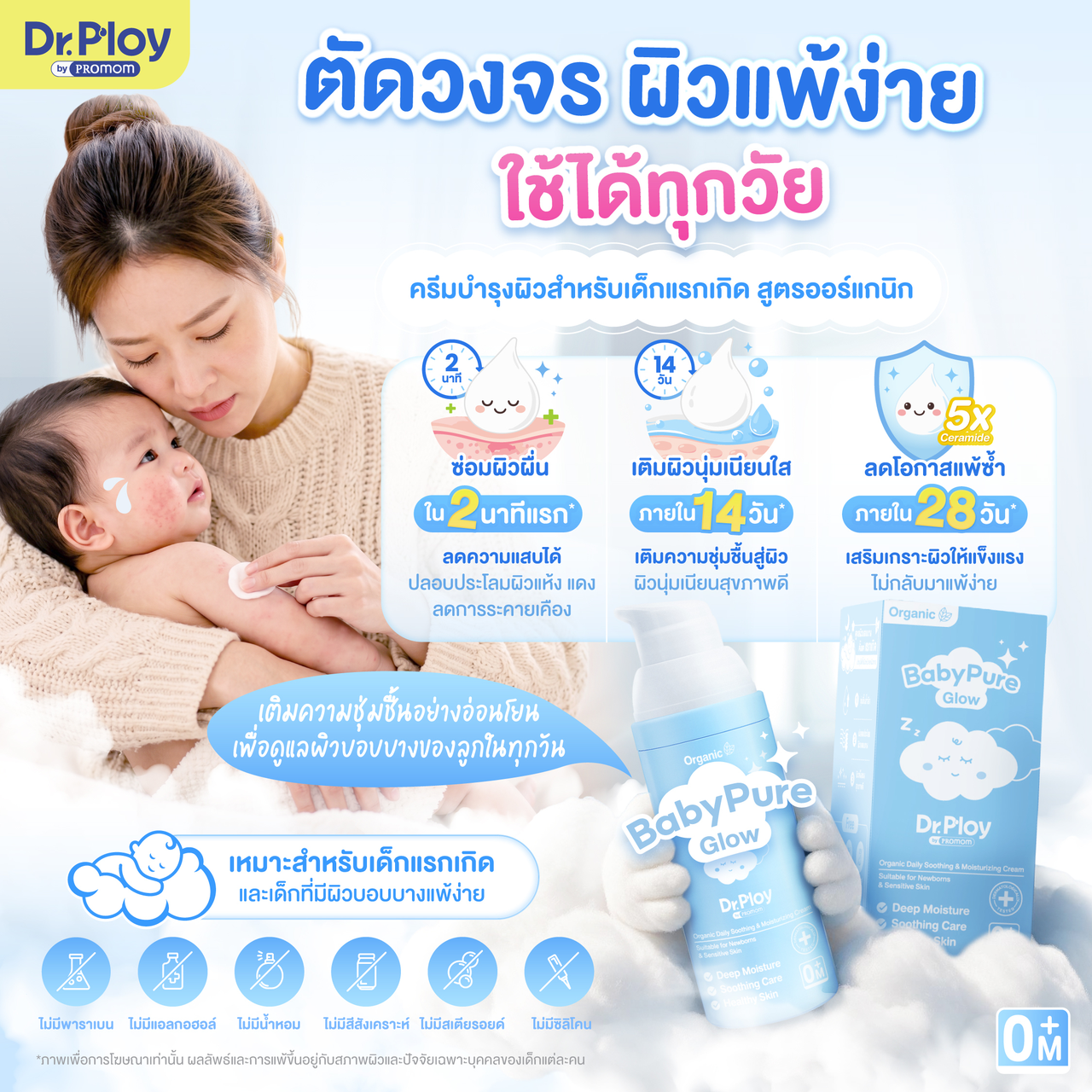 Dr.Ploy BabyPureGlow ดูแลผิวลูกครบ 3 กลไก