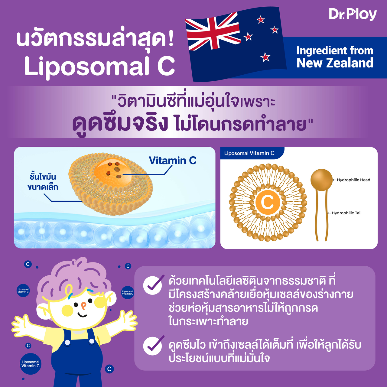 Dr.Ploy C Berry IMMU Kiz 9 Liposomal Vitamin C — วิตามินซีที่ใส่ใจมากกว่าปริมาณ