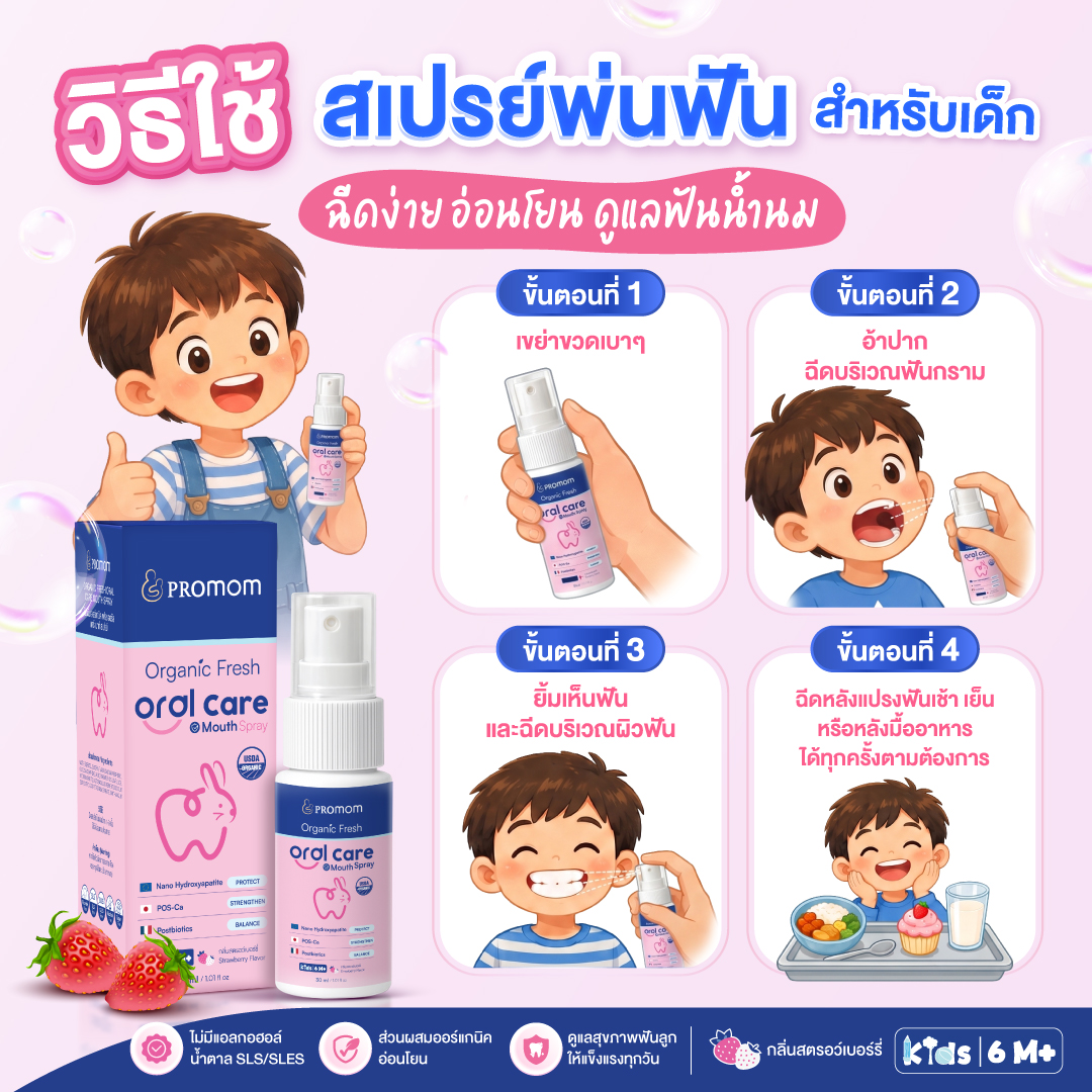 Organic Fresh Oral Care Mouth Spray ขนาด 30 ml พกพาสะดวก